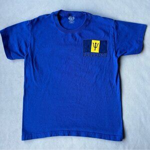 Barbados ~ Blue Tee ~ Youth Size 10-12